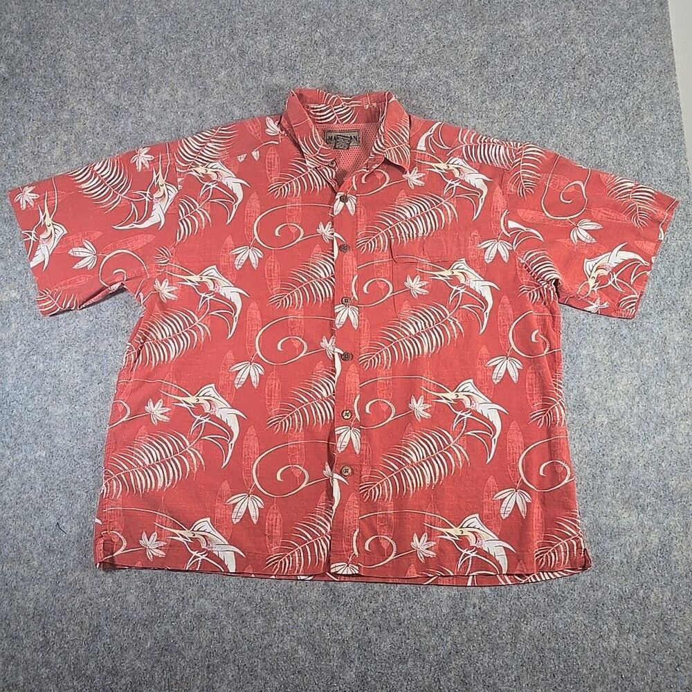 Magellan Sportswear Men’s Tropical Swordfish Shirt Outdoors XXL Washed Red